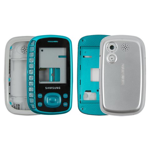 Корпус для Samsung B3310, High Copy, блакитний