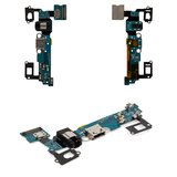 Шлейф для Samsung A700F Galaxy A7, A700H Galaxy A7, микрофона, коннектора наушников, коннектора зарядки, с компонентами