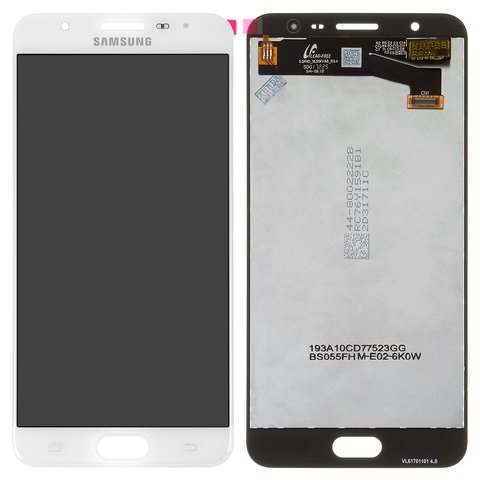 Дисплей для Samsung G610 Galaxy J7 Prime, SM G610 Galaxy On Nxt, білий, без рамки, Оригінал переклеєне скло 