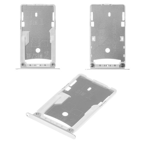 Тримач SIM карти для Xiaomi Redmi Note 4X, сріблястий, 2016100