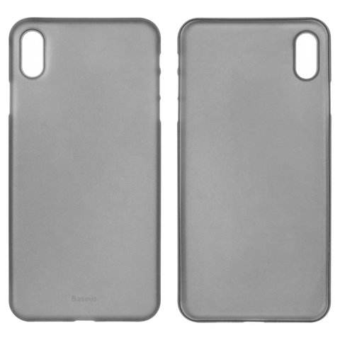 Чехол Baseus для iPhone XS Max, черный, прозрачный, матовый, Ultra Slim, пластик, #WIAPIPH65 E01
