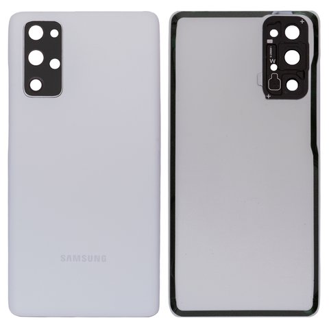 Задняя панель корпуса для Samsung G780 Galaxy S20 FE, G781 Galaxy S20 FE 5G, белая, со стеклом камеры, cloud white