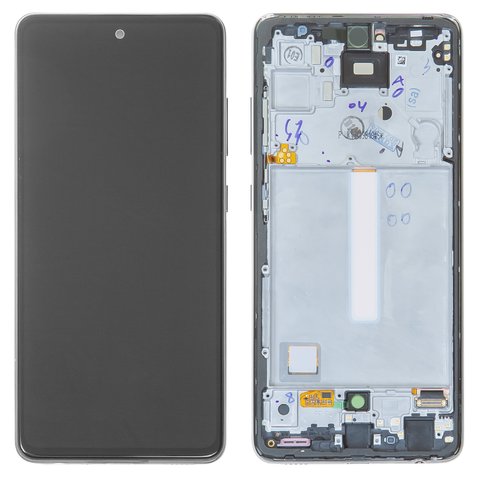 Дисплей для Samsung A525 Galaxy A52, A526 Galaxy A52 5G, черный, с рамкой, Original, сервисная упаковка, original glass, #GH82 25524A GH82 25526A GH82 25754A