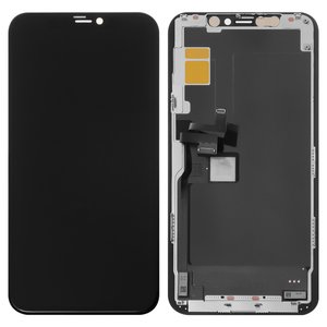 Дисплей для iPhone 11 Pro, чорний, з рамкою, High Copy, OLED , imisu OEM soft