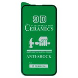 Захисна плівка Ceramics для Apple iPhone 13 mini, чорна, 0,2 мм 9H, сумісне з чохлом, Full Glue, шар клею нанесений по всій поверхні