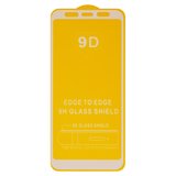 Защитное стекло для Samsung A750 Galaxy A7 (2018), совместимо с чехлом, Full Glue, (без упаковки), белый