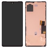 Дисплей для Google Pixel 7, черный, с рамкой, High Copy, с широким ободком, (OLED) GVU6C, GQML3