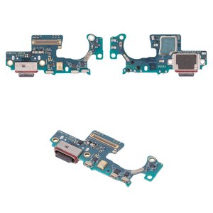 Шлейф для Samsung F731 Galaxy Z Flip5, конектора зарядки, з компонентами, Original PRC , плата зарядки