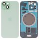 Задня панель корпуса для iPhone 15, зелена, із склом камери, High Copy