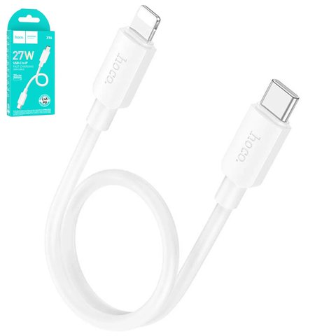 USB кабель Hoco X96, USB тип C, Lightning, 25 см, 27 Вт, білий, #6942007609371