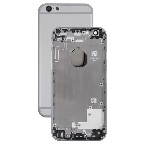 Carcasa puede usarse con Apple iPhone 6, negro, con botones laterales,  con sujetador de tarjeta SIM