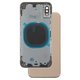 Housing compatible with iPhone XS, (golden, with SIM card holders, with side buttons)