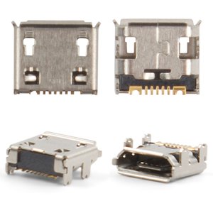 Charge Connector compatible with Samsung C3322, 7 pin, micro USB type B 