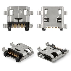Charge Connector compatible with Samsung I8260 Galaxy Core, I8262 Galaxy Core, I9190 Galaxy S4 mini, I9192 Galaxy S4 Mini Duos, I9195 Galaxy S4 mini, S5310, S5312 Galaxy Pocket Neo, S6310 Galaxy Young, S6312 Galaxy Young, 7 pin, micro USB type B 