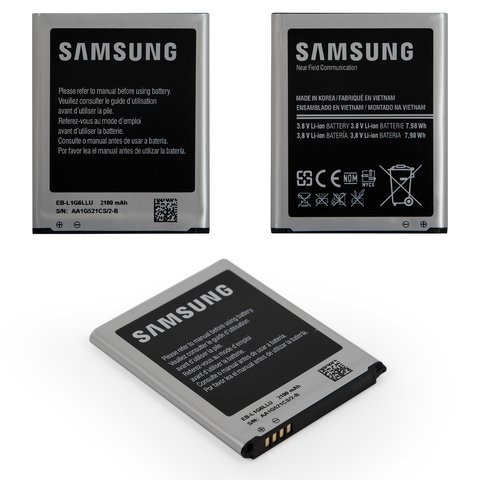 Batería EB L1G6LLU EB535163LU puede usarse con Samsung I9300 Galaxy S3, Li ion, 3.8 V, 2100 mAh, Original PRC 