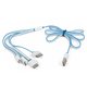 Универсальный USB-кабель, для зарядки телефона, 4 в 1, USB тип-A, USB 3.0 micro тип-B, micro-USB тип-B, Lightning, 30 pin для Apple