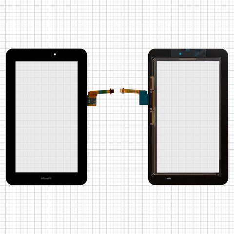 Touchscreen compatible with Huawei MediaPad 7 S7 701u , black, 118 mm, 9 pin, 190 mm, 7"  #HMCF 070 0880 V5 CR6987544GH002G033