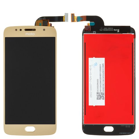 LCD compatible with Motorola XT1794  Moto G5s, golden, without frame, Original PRC  