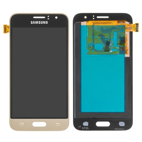 LCD compatible with Samsung J120 Galaxy J1 2016 , golden, without frame, High Copy, OLED  