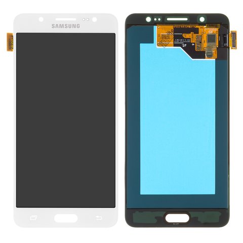 LCD compatible with Samsung J510 Galaxy J5 2016 , white, without frame, original change glass 