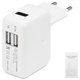 Mains Charger compatible with Apple Cell Phones; Apple Tablets; Apple MP3-Players, (10.5 W, white, 2 outputs)