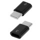 Adapter, (USB type C, micro USB type-B, black)