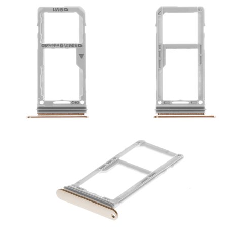 Sujetador de tarjeta SIM puede usarse con Samsung N960 Galaxy Note 9, marrón, dorado, con soporte para MMC, metallic Copper, dual SIM