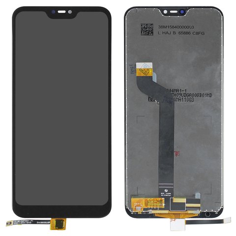 LCD compatible with Xiaomi Mi A2 Lite, Redmi 6 Pro, black, without frame, original change glass  , glued touchscreen, M1805D1SG 