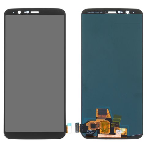 LCD compatible with OnePlus 5T A5010, black, High Copy, OLED  