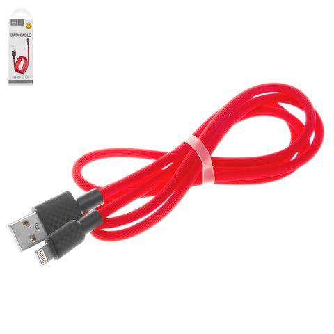 USB кабель Hoco X29, USB тип A, Lightning, 100 см, 2 A, красный, #6957531089728