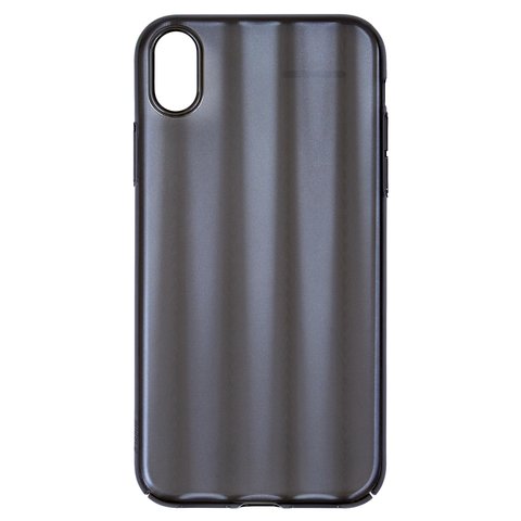 Case Baseus compatible with iPhone XR, black, with iridescent color, matt, plastic  #WIAPIPH61 JG01