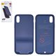 Case Baseus compatible with iPhone X, (dark blue, with adaptor Lightning to Dual Lightning 2 in1) #WIAPIPHX-VI15