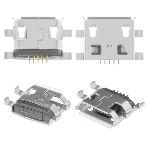 Charge Connector compatible with Cell Phones, 5 pin, type 9, micro USB type B 