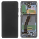 Дисплей для Samsung G980 Galaxy S20, G981 Galaxy S20 5G, серый, с рамкой, Original (PRC), cosmic grey