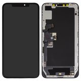 Дисплей для iPhone XS Max, черный, с рамкой, HC, (OLED), OEM soft