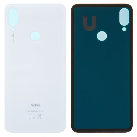 Housing Back Cover compatible with Xiaomi Redmi Note 7, white, M1901F7G, M1901F7H, M1901F7I 