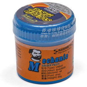 Pasta BGA Mechanic V8B45, Sn 42%, sin plomo, Bi 58%, 138 °C, 60 g
