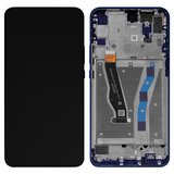 LCD compatible with Huawei P Smart Z, (dark blue, with frame, Original (PRC), sapphire blue)