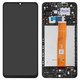 LCD compatible with Samsung A125F Galaxy A12, (black, with frame, Original (PRC), A125F_VER c D0652MIXF-01)
