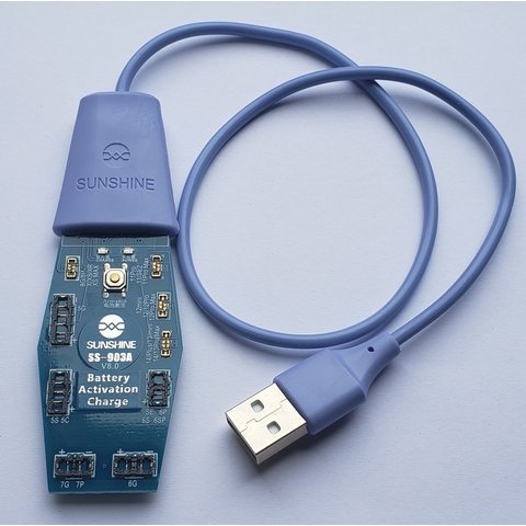 Cable de prueba de alimentación con placa para activar batería Sunshine SS 903A, 2 in 1