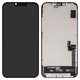 Pantalla LCD puede usarse con iPhone 14 Plus, negro, con marco, HC, (OLED), OEM hard
