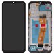 LCD FLYCDI compatible with Samsung A037F Galaxy A03s, (black, with frame, with yellow cable, (160,5x72 mm))