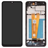LCD compatible with Samsung A045 Galaxy A04, (black, with frame, High Copy)