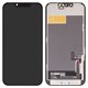 LCD compatible with iPhone 13, (black, with frame, HC, without error, (OLED), DD-OLED OEM soft, diagnosable)