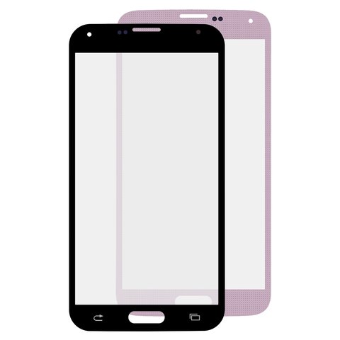 Housing Glass compatible with Samsung G900F Galaxy S5, G900H Galaxy S5, G900T Galaxy S5, pink 
