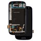 LCD compatible with Samsung I9300i Galaxy S3 Duos, I9301 Galaxy S3 Neo, (dark blue, with frame, original (change glass) )