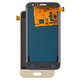 LCD compatible with Samsung J120 Galaxy J1 (2016), (golden, without adjustment of light, without frame, Copy, (TFT))