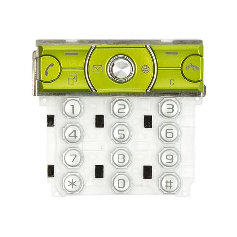 Keyboard compatible with Sony Ericsson K660, green, russian 