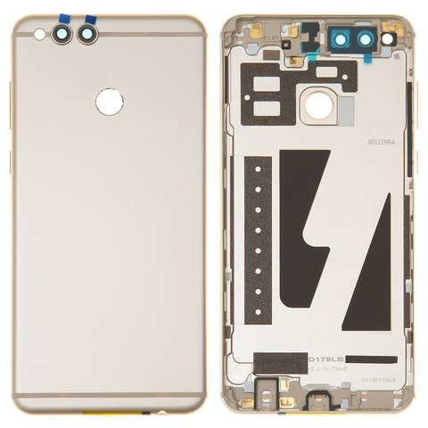 Housing Back Cover compatible with Huawei Honor 7X, golden, BND L21 dual SIM 
