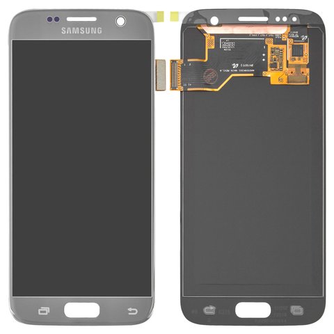 LCD compatible with Samsung G930 Galaxy S7, silver, without frame, Original, service pack  #GH97 18523B GH97 18757B GH97 18761B